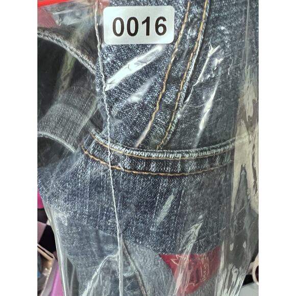 Y2K Vintage Paris Blues Womens Denim Jean Jacket 1X Cropped Short Sleeve Plus Sz - Picture 8 of 8